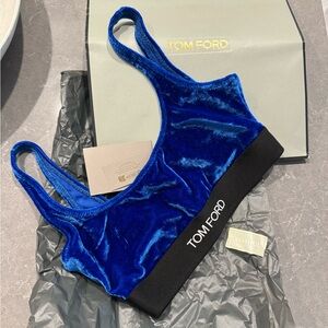Tom Ford Royal Blue Velvet Bralette
